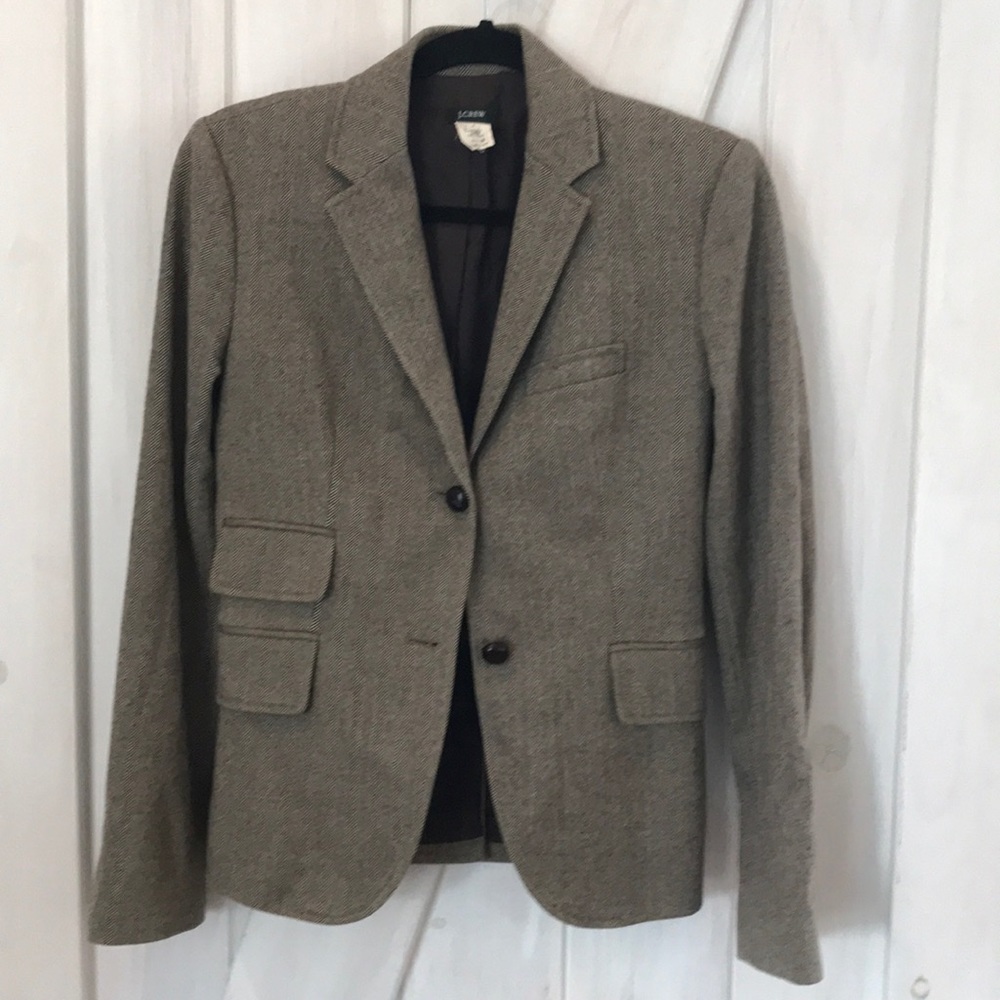 J Crew herringbone blazer size 6